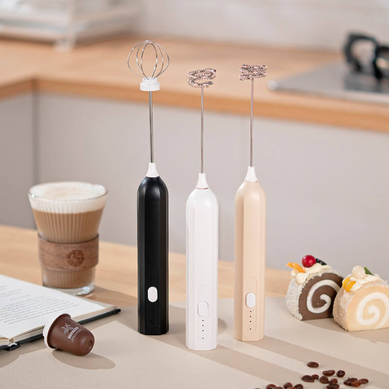 Rice Thresher Machine - Electric Foam Maker Wireless 3-Speed Coffee