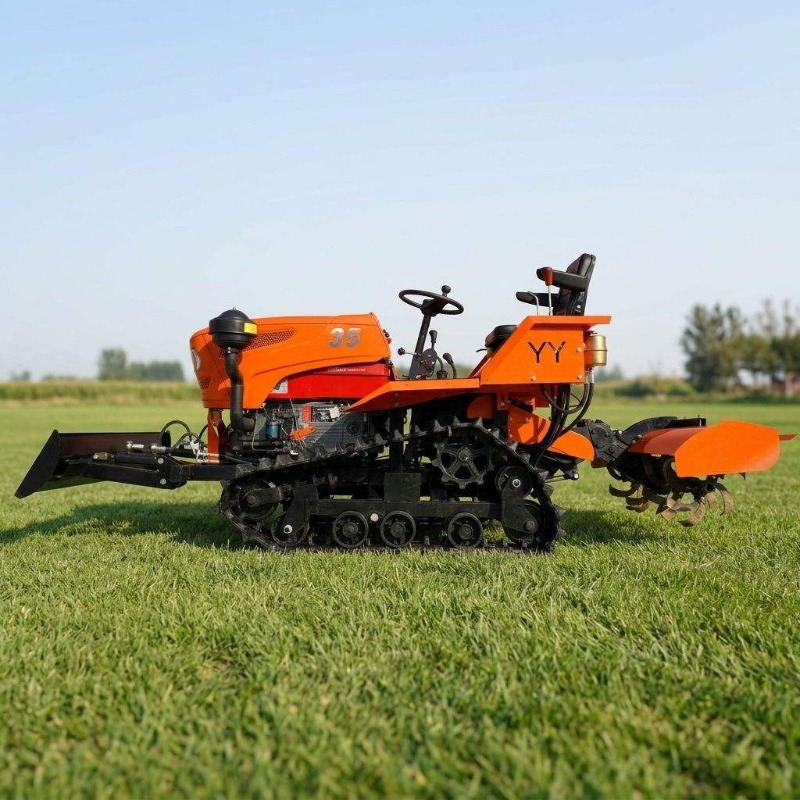 Crawler 4WD Rotary Tiller 35HP - Farming Agriculture Equipment review and price