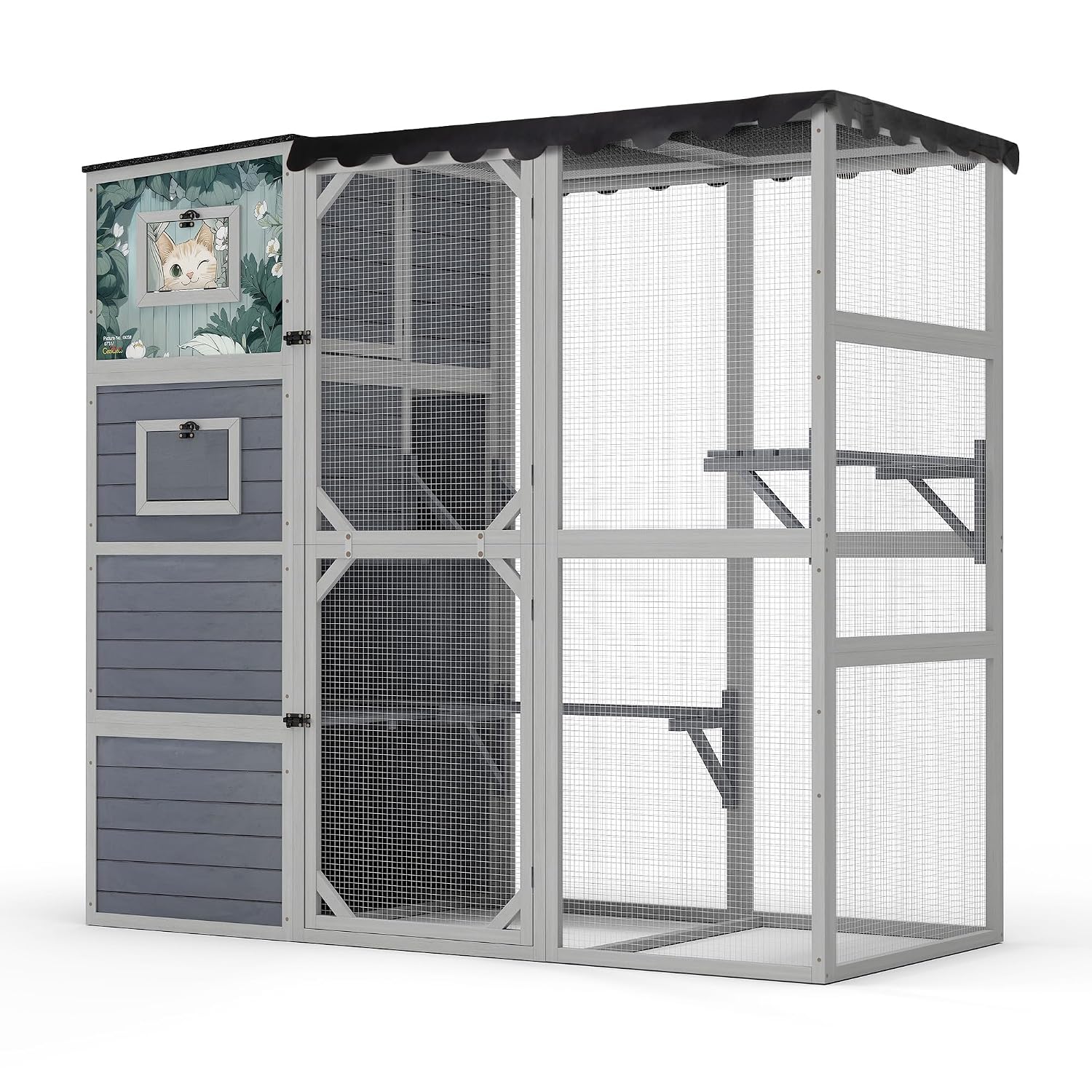 Large Wooden Outdoor Cat Enclo - Farming Zone review and price